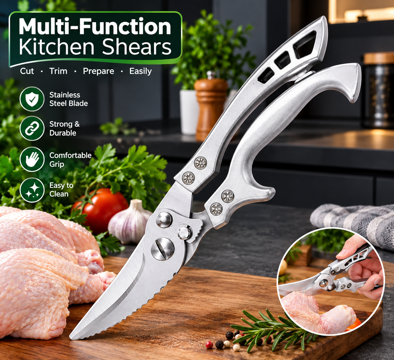 Multifunctional Powerful Kitchen Scissor
